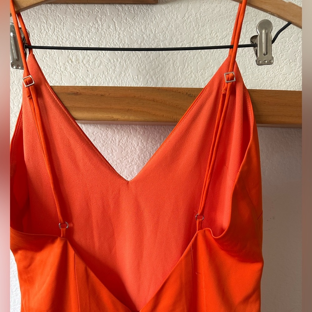 NBD Revolve Mona Silky Gown in Orange Size Small - Picture 9 of 10